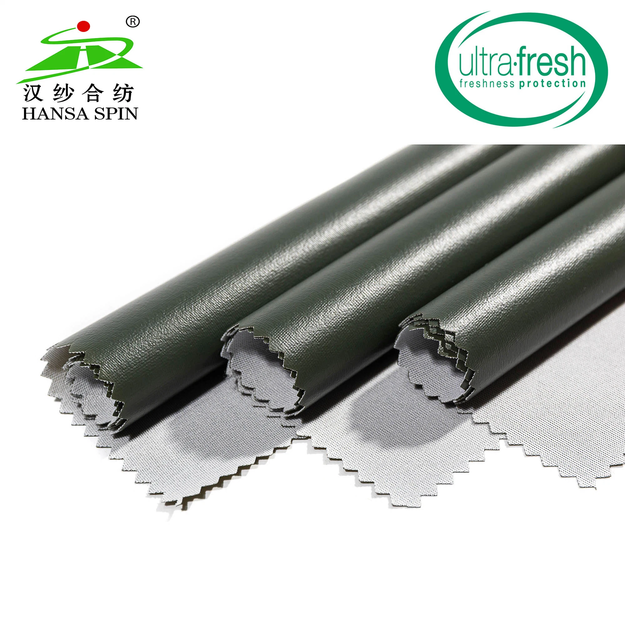 High Frequency Green TPU Synthetic Leather for Rainwear