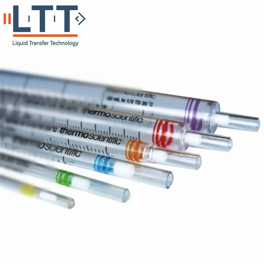 Liquan Brand Hot Sale Graduated Glass Serological Pipettes in Various Capacities 1ml/2ml/5ml/10ml for Use in Scientific Lab
