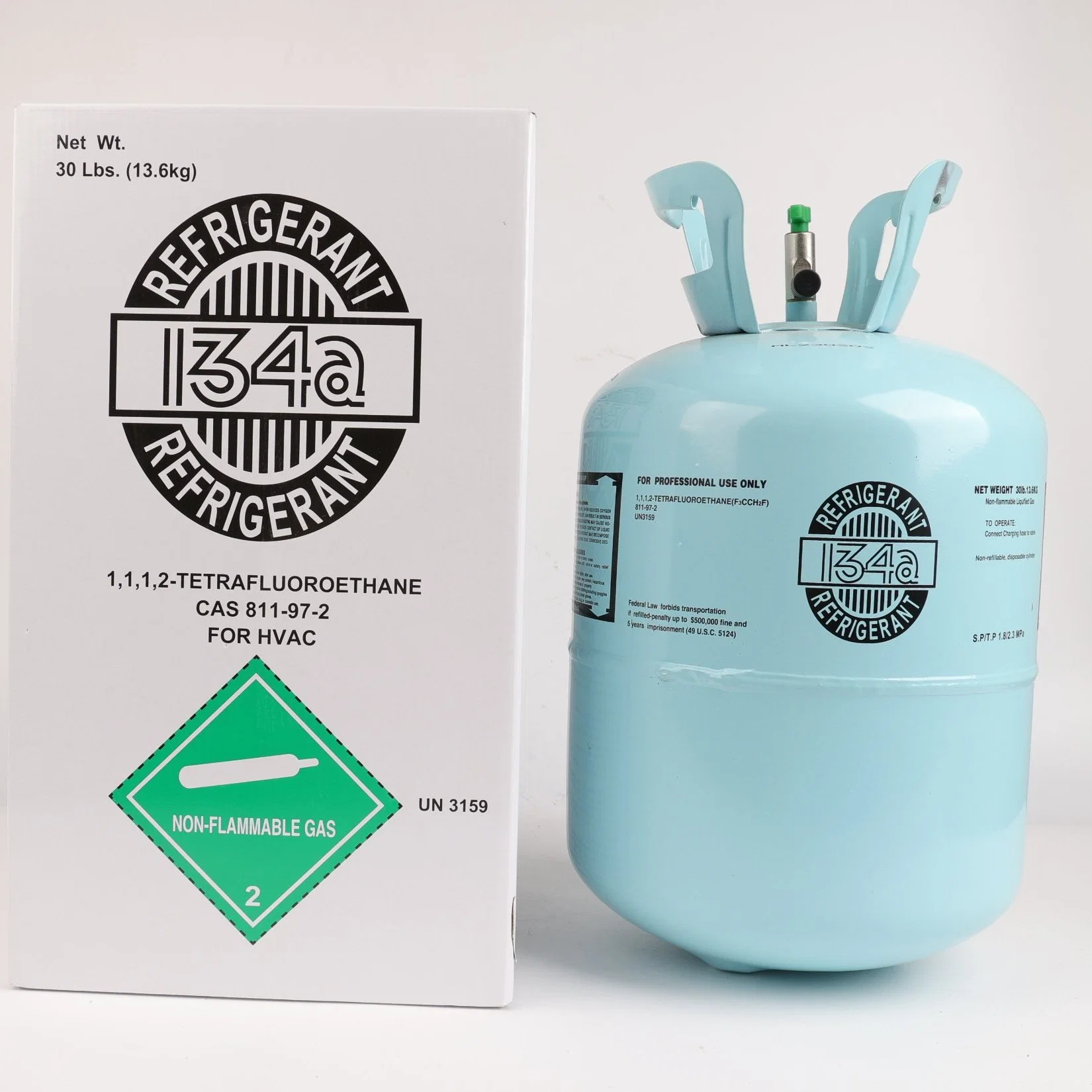 Original Factory Refrigerant Gas R134A 13.6kg for Aerosol Propellants and Flame Retardants in Medicine