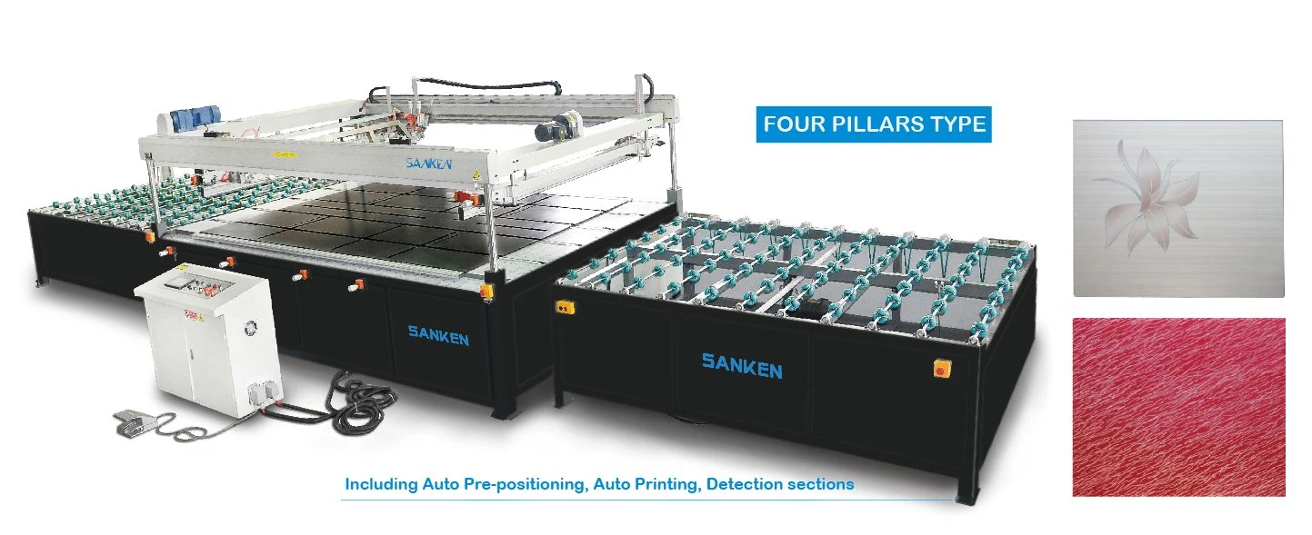 Sanken Colorful Glass Silk Screen Printing Machine Lavadoras nevera vidrio Herramientas de impresión