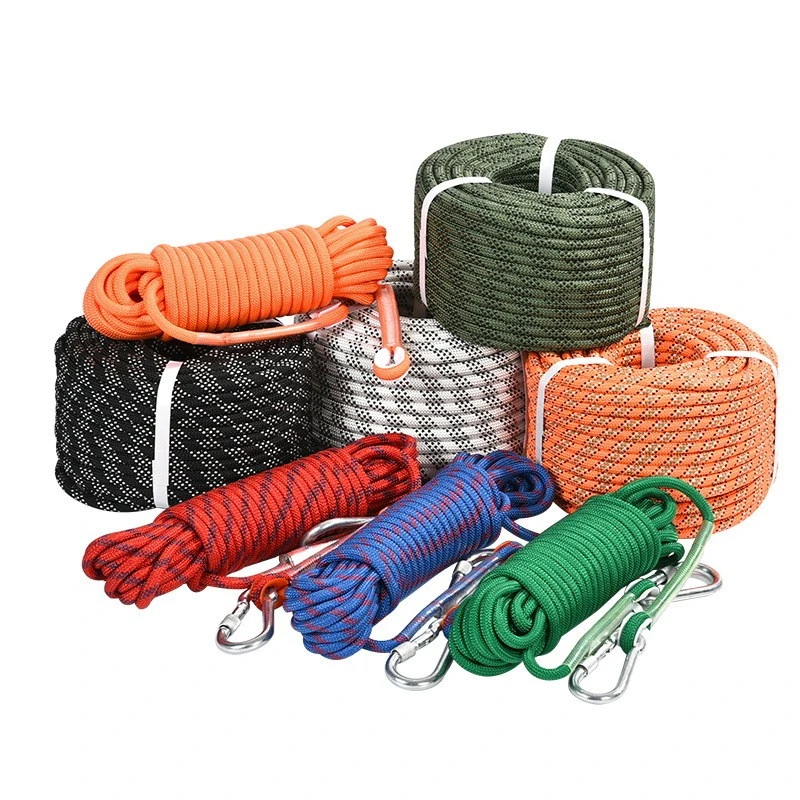 Hot Sale Fall Prevention High Strength Woven Nylon Static Climbing Safety Rope