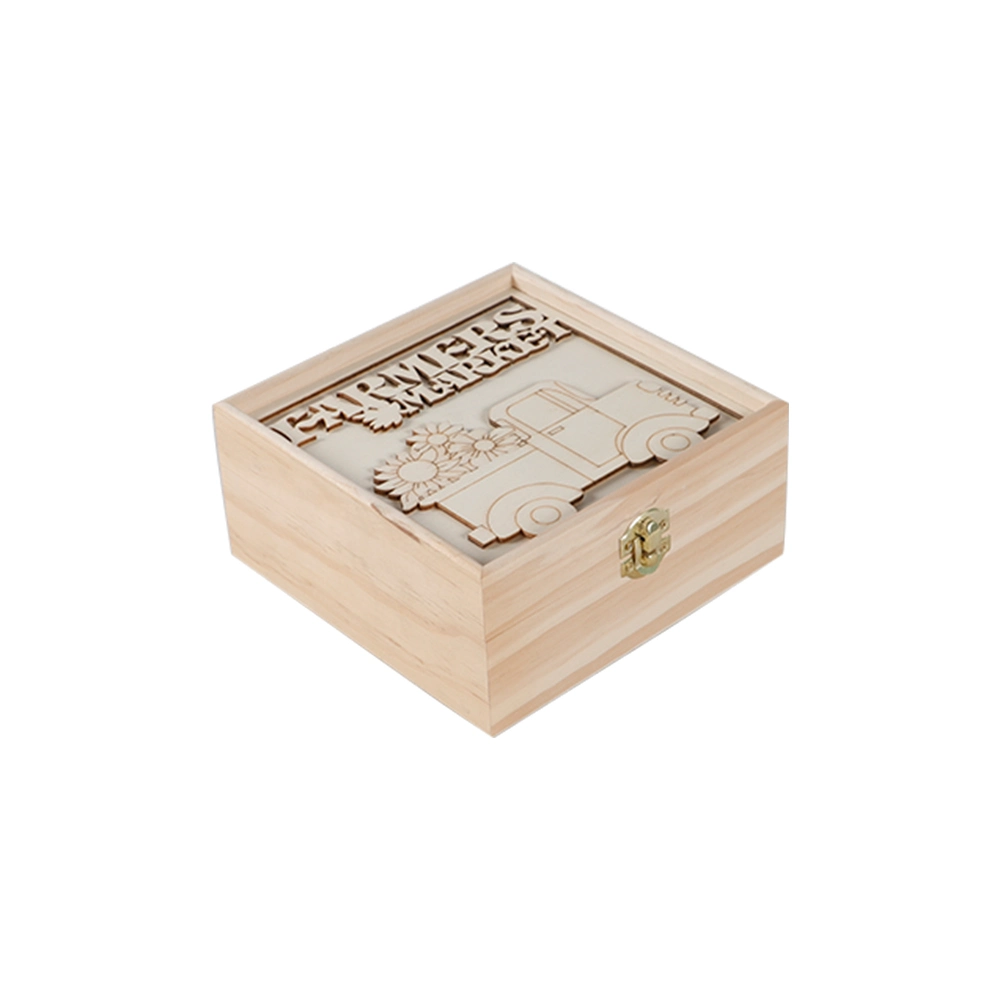 Wood Box Natural DIY Craft Boxes Custom Wood Gift Box