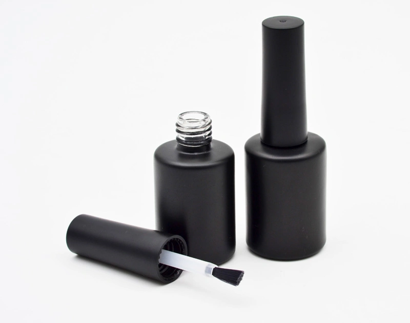 10ml Black Cosmetic Empty Glass Nail Polish Bottle