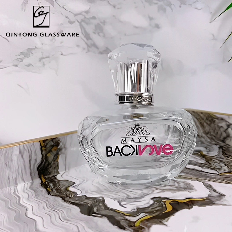 Wholesale/Supplier High-Quality Transparent 50ml Scent Cosmetics Packaging Household Glass Perfume Bottle with Cap