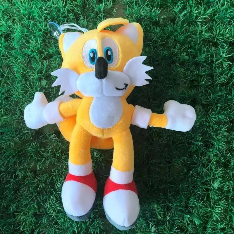 Novo Cartoon Sonic the Hedgehog Plush Toys Doll anime Kawaii Presente de Natal de aniversário de milhas Prower Plush Toy Shadow Doll para criança