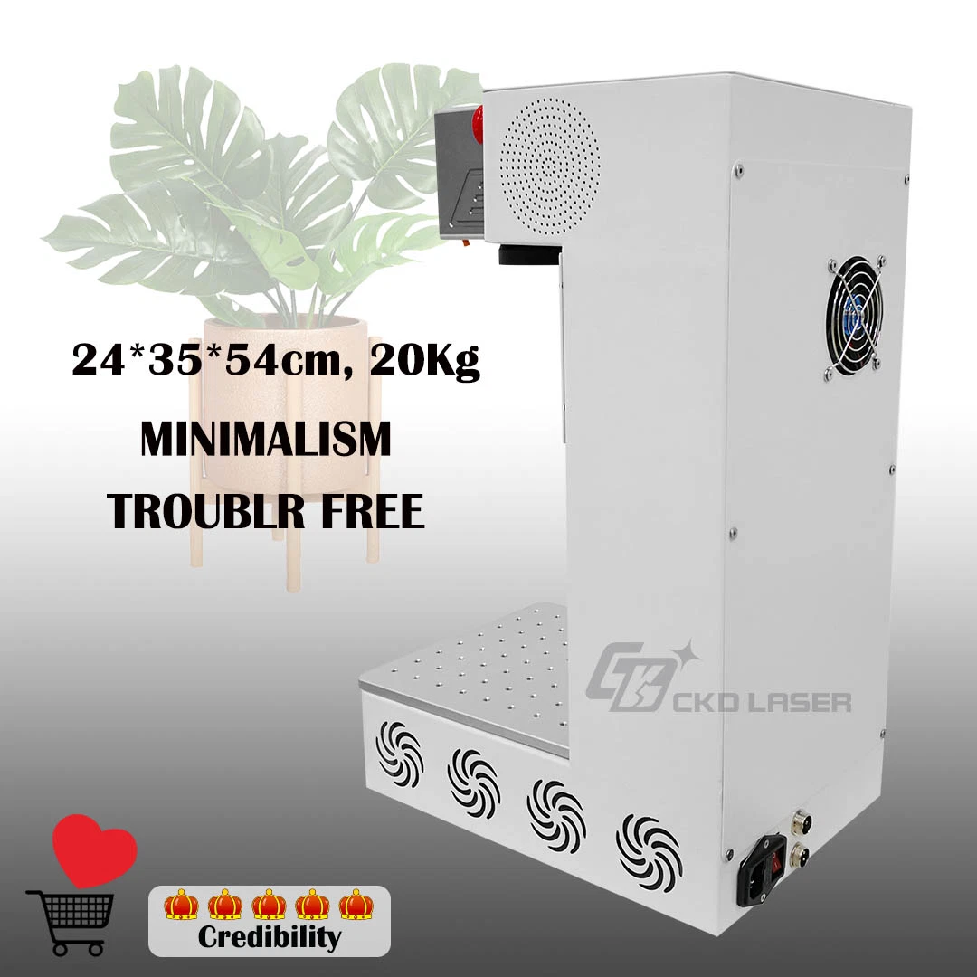 Raycus 20W Auto Focus Cabinet Fiber Laser Marking Machine with Ezcad