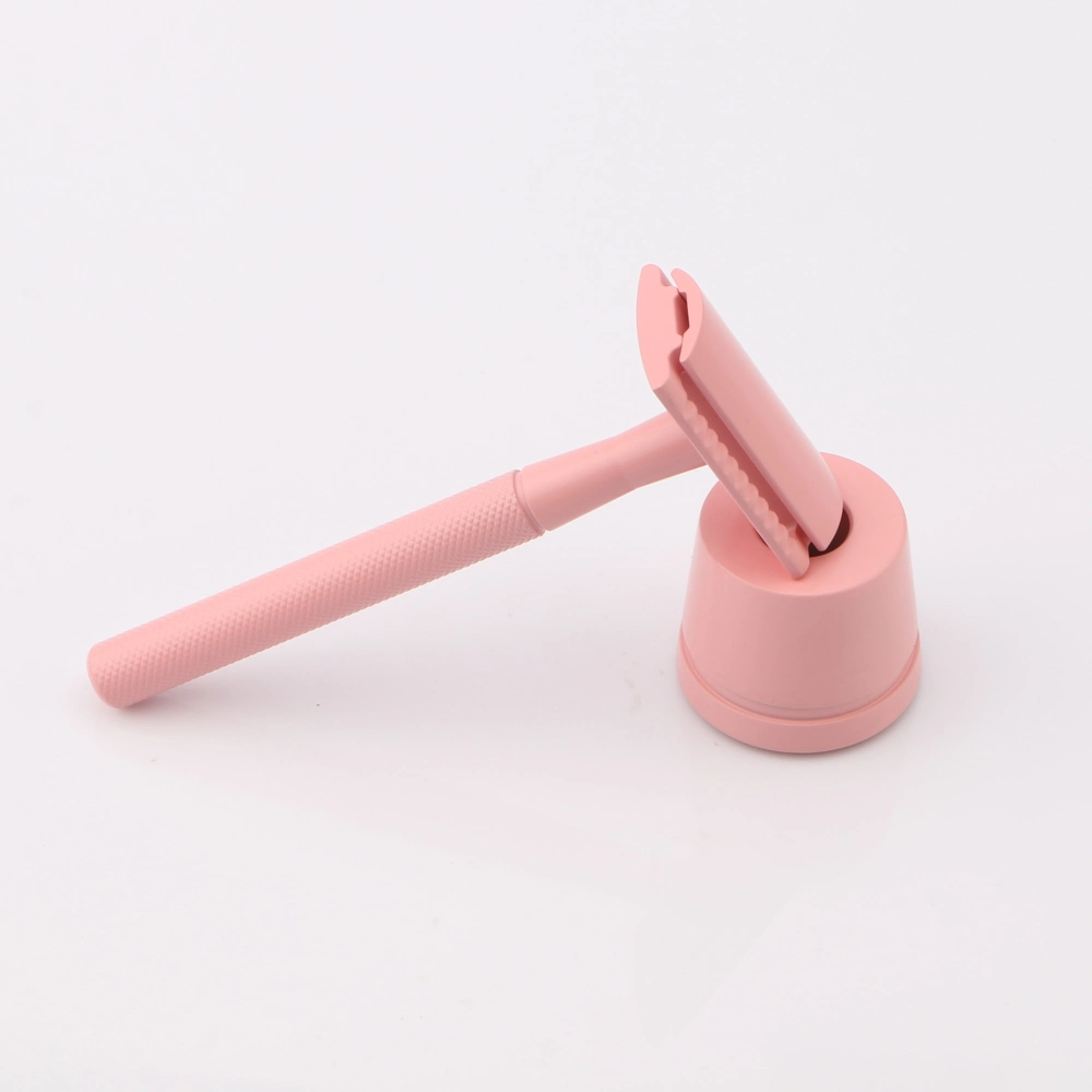 Ready to Ship Pink Safety Shaving Razor Women Safety Razor and Stand