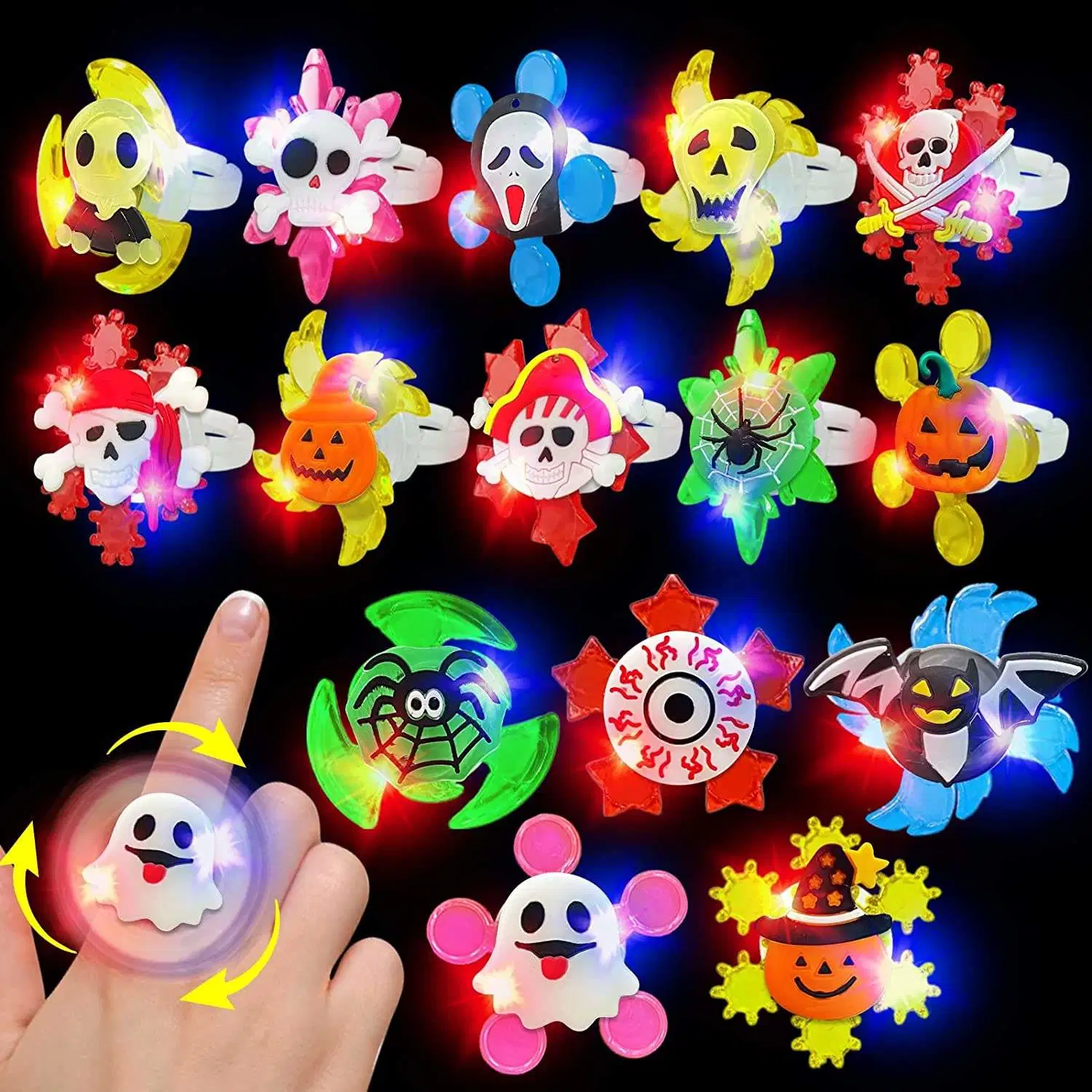 2023 conception populaire Halloween fourniture LED lumière clignotant Bracelet enfants Distribution de jouets