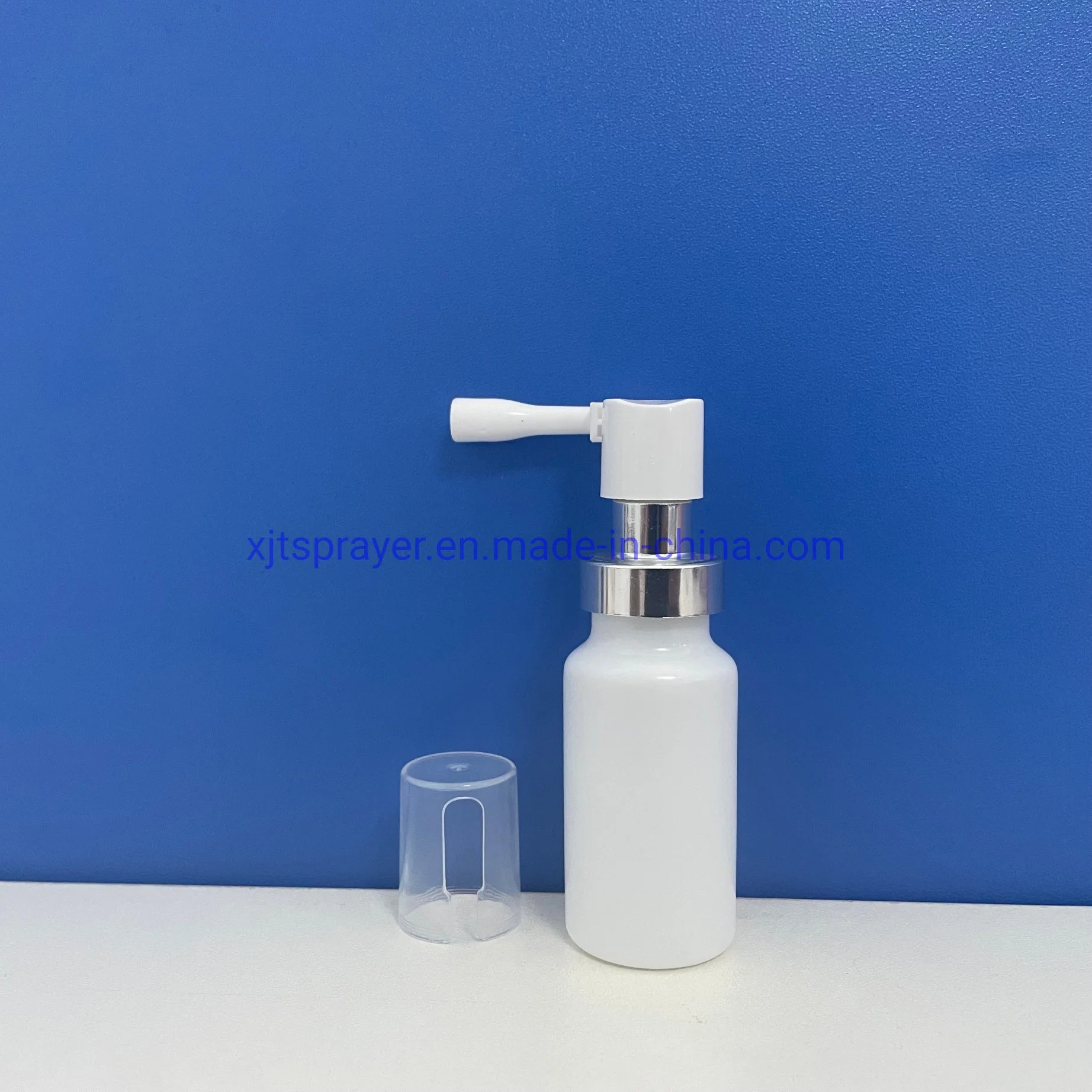 Crimp on PE Plastic Bottle 15ml 20ml 30ml with Oral Spray Mouth Sprayer Throat Spray Pump