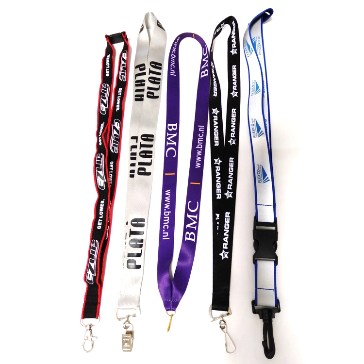 Factory Price Woven Lanyard Polyester Custom Image Ribbon