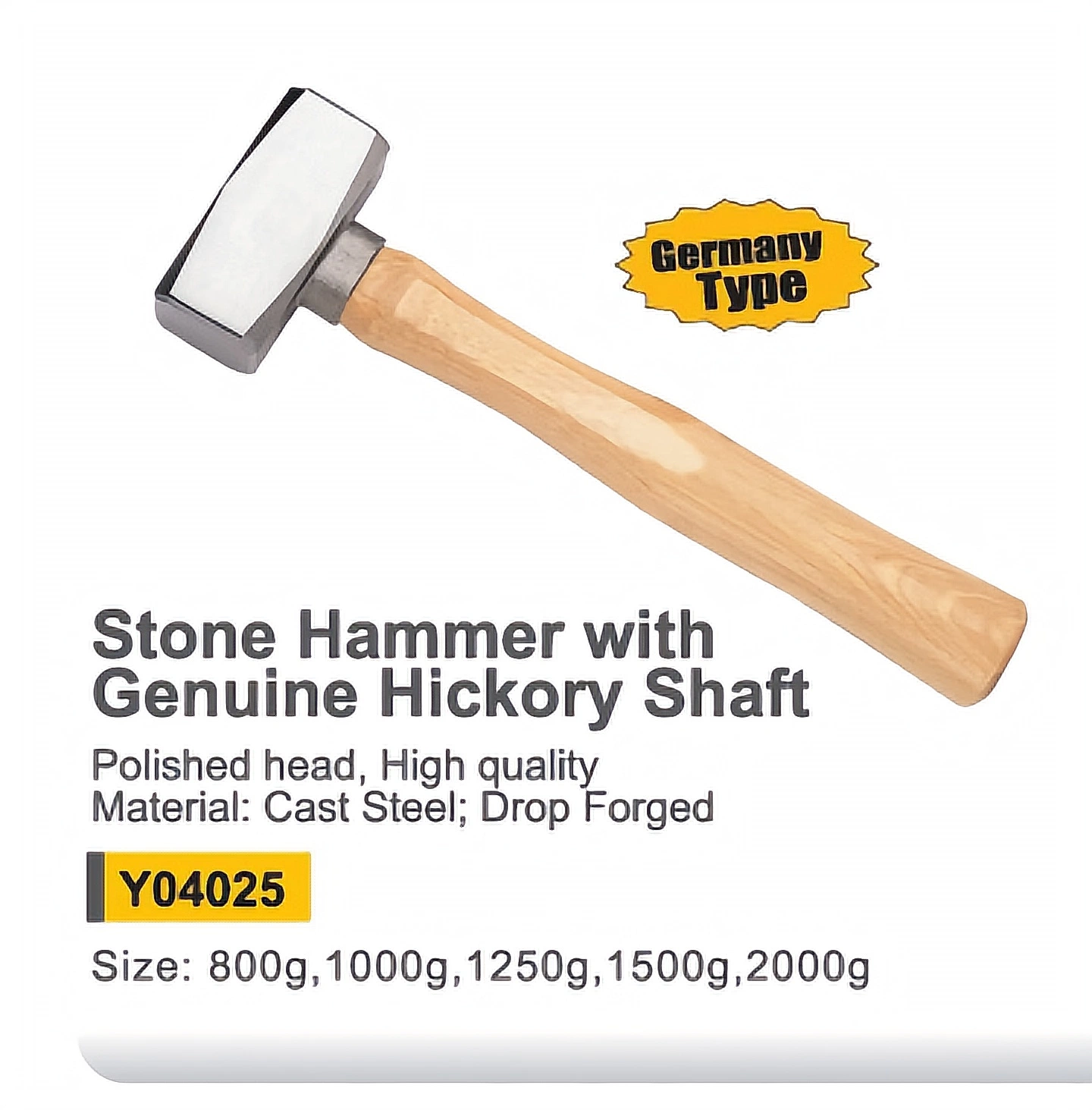 Y04025 Factory Direct Price Stone Hammer Sledge Hammer with Wood Handle