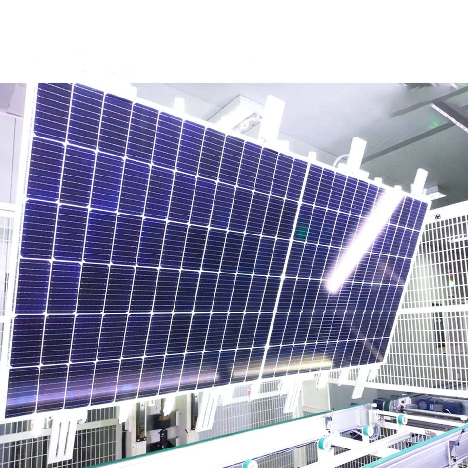 Comme le panneau solaire 425W 430 450 Watt la moitié de couper le noir total Module photovoltaïque solaire énergie solaire électrique Système de masse d'alimentation feuille de toiture