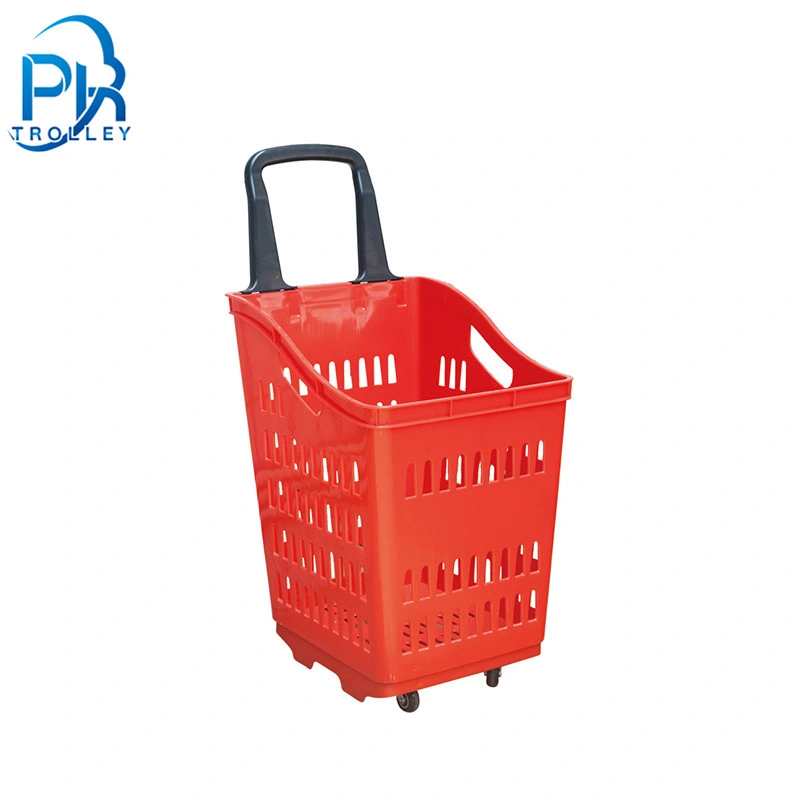 Various Colors Handle Plastic Shopping Baskets