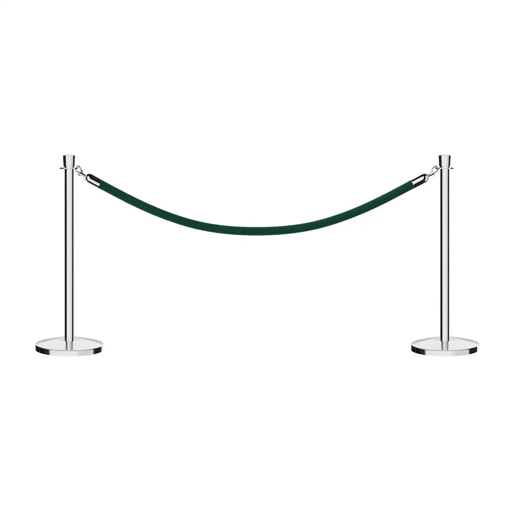 Queue Line Crown Top Gold Ball Top Stainless Steel Stanchion Braided Rope