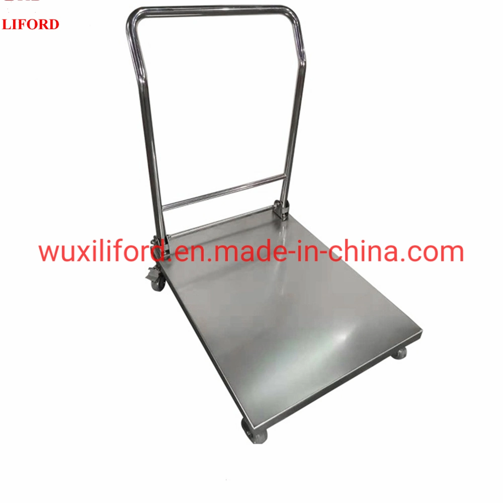 400kgs Conventional Stainless Platform Folding Hand Truck Carts for Warehouse