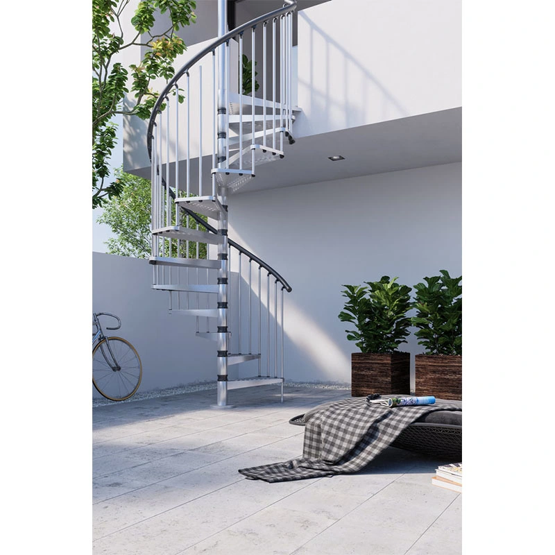 Outdoor Iron Spiral Staircase Decorative Anti-Rust Steel Staircase