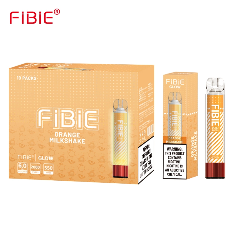 Fibie Nicotine Vape Juice Custom Vaporizer Pen Hookah 2000 Puffs Glowing Rechargeable Disposable/Chargeable Wape Pen Lost Crystal Mary Elf Bars E Shisha