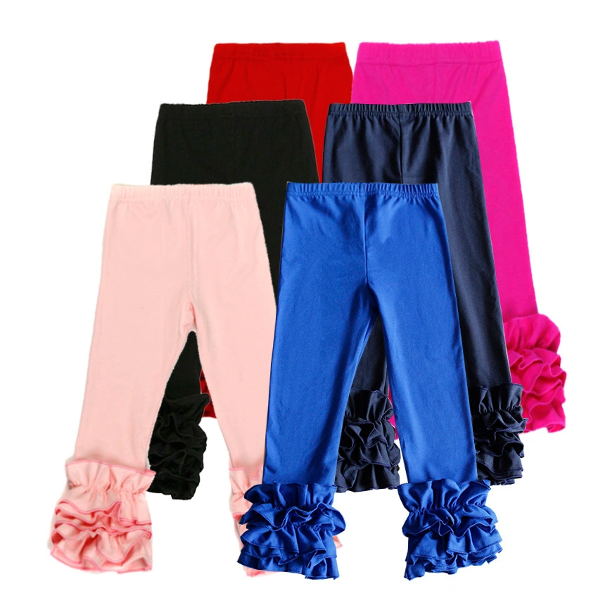 Abckids Custom Logo mujeres niñas Yoga pantalones al por mayor Ruffle pantalones Niñas