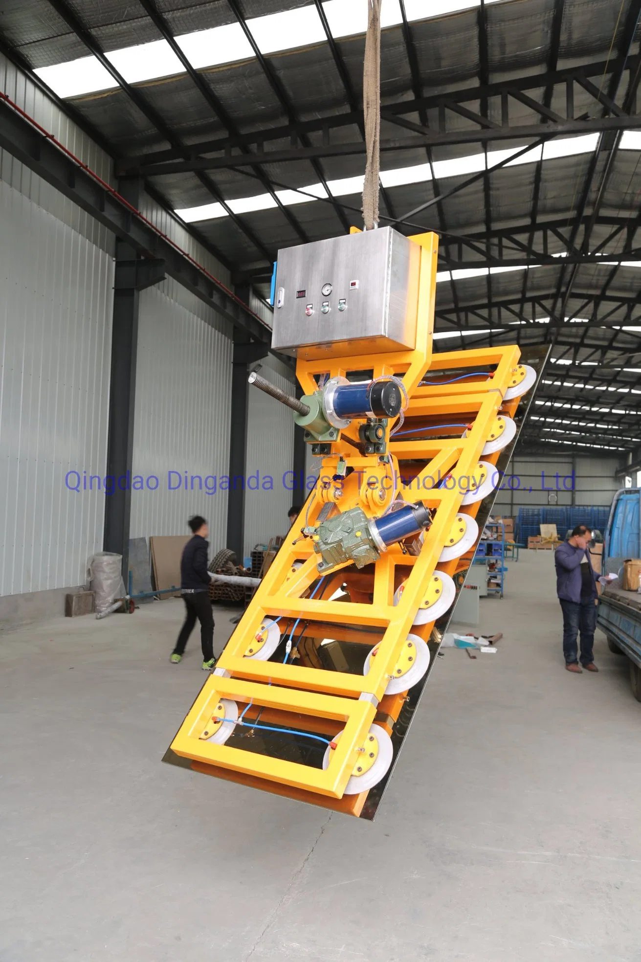 New Battery Powered Vacuum Lifter with Auto Tilting and Rotation Function, Glass, Rock Beam, Steel Plate