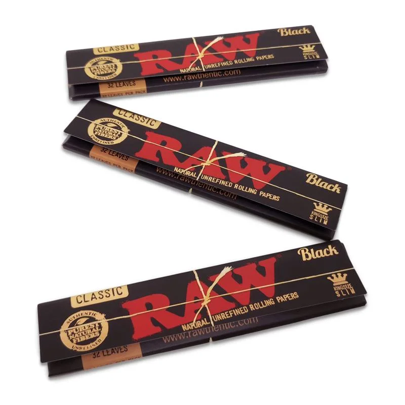 Haut de la marque de taille King personnalisé en vrac Logo imprimé en noir conseils Rolling Papers