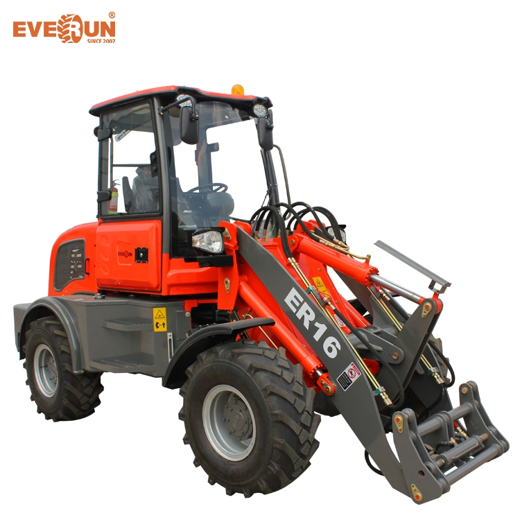 Nuevo Ceapproved Everun 1.6 ton pequeña construcción de la cargadora