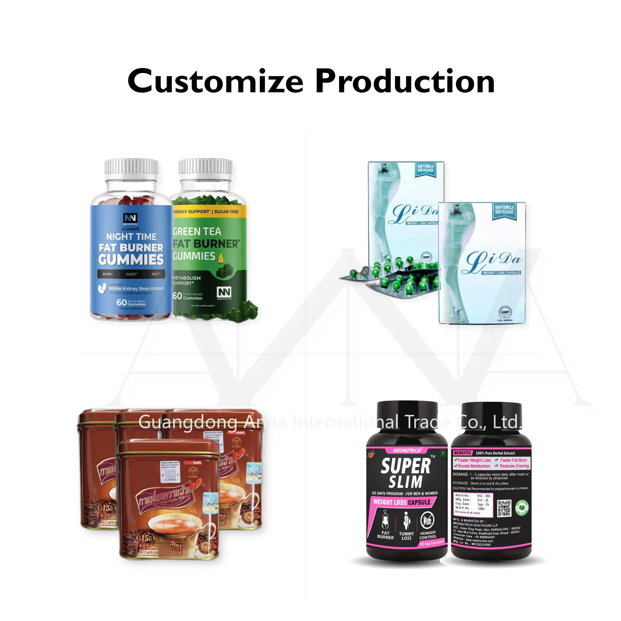 Organic Chemical Raw Sibutramiin Slimming Pills Weight Loss Capsules