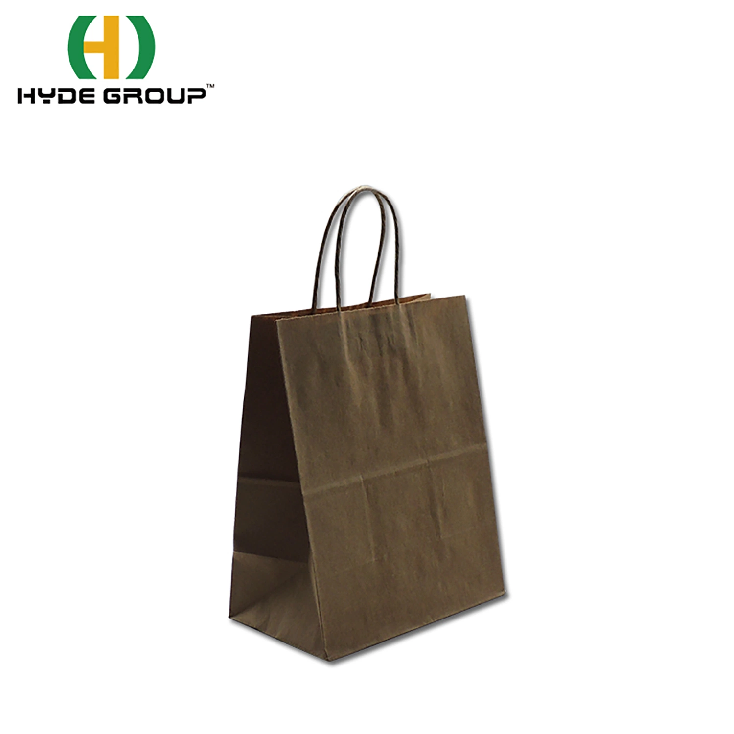 Custom Logo Printed Cheap Recycle Take Away Food Packaging Brown Craft Paper Bag with Handles