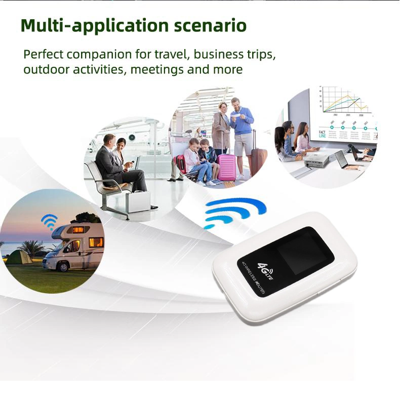 Sunhans 3G 4G LTE Hotspot de Bolso Mifi Cat4 Rede sem fio a um roteador com slot para cartão SIM e construir em bateria router WiFi