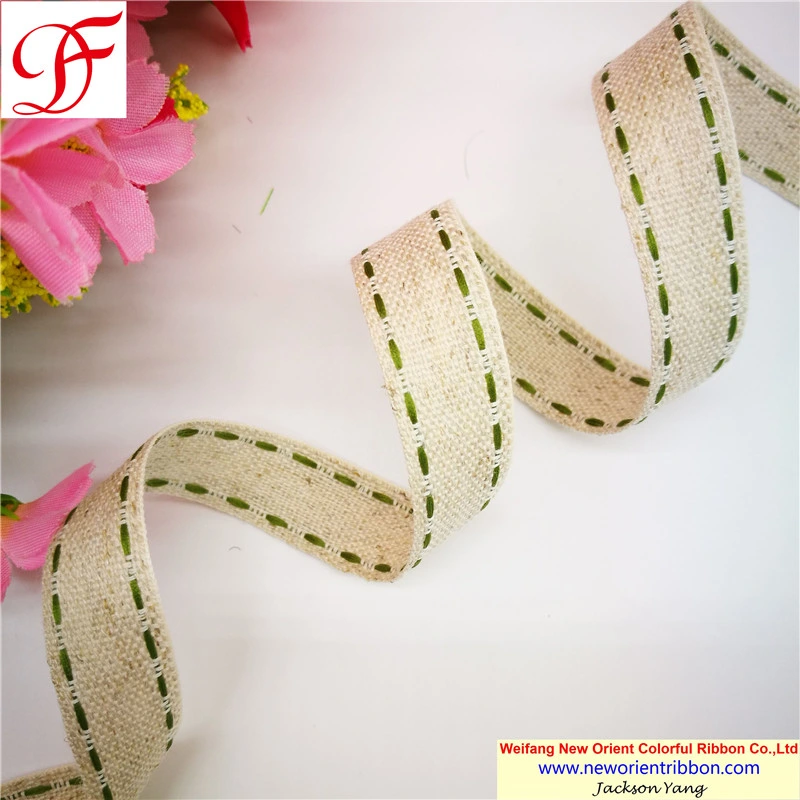 Natural Cotton Hemp with 4-Class Color Fastness for Gifts, Garments, Wrapping, Packing Directly From Chinese Leading Ribbon Factory