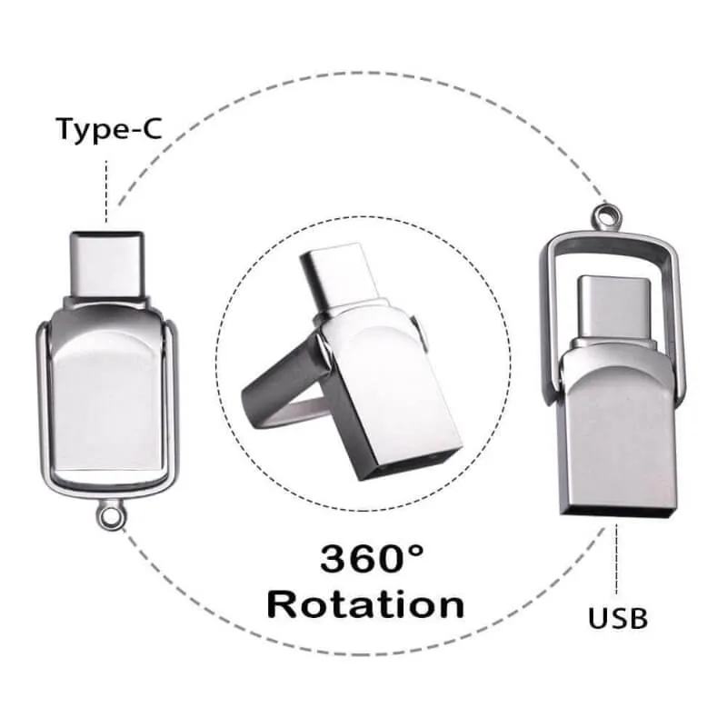 Мини-два USB-накопителя USB Type-C 3.1 USB-накопителя Творческие подарки