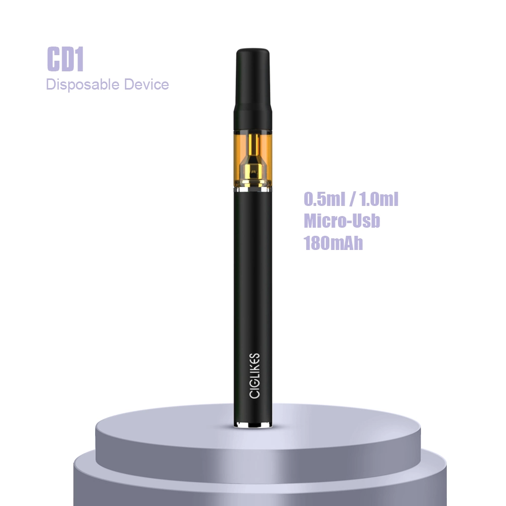 Best Seller Cigalikes Happy Vaping Nano Ceramic CD1 Thick Oil Type Disposable Empty Disposable Electronic Cigarette Disposable Wax Vaporizer Pen