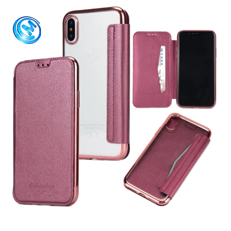 Electroplating TPU+PU Leather Case for iPhone X