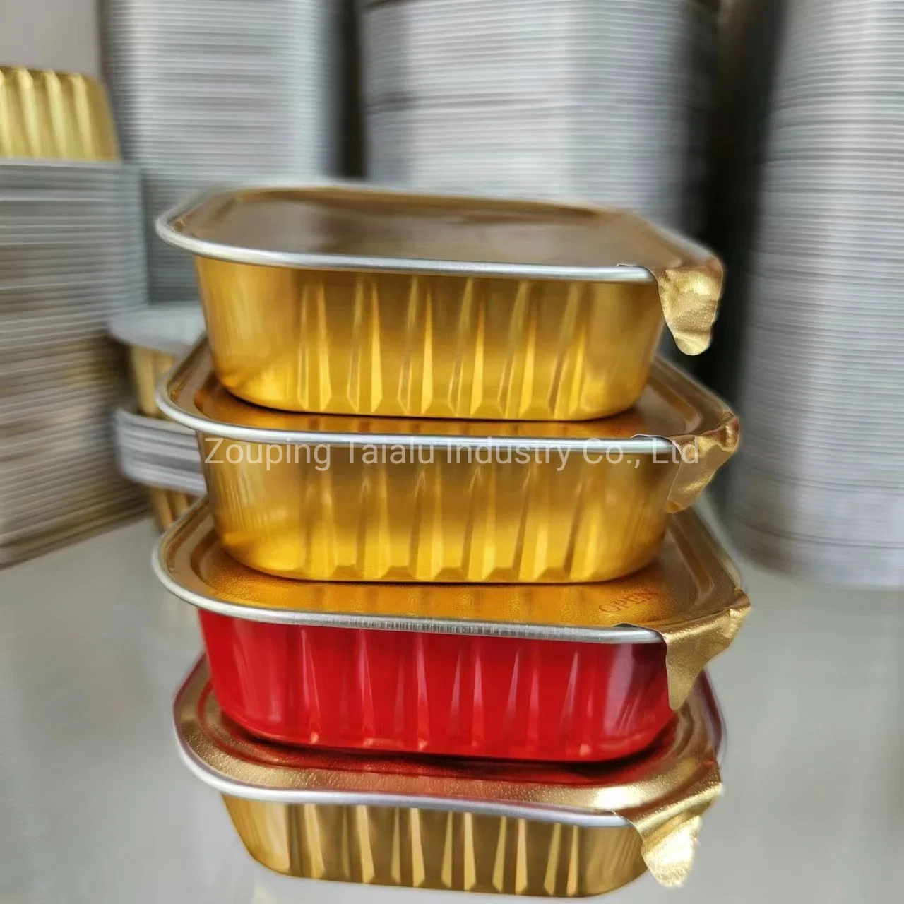 Couvercle thermoscellé couleur conteneur en aluminium pour PET Forfait alimentaire