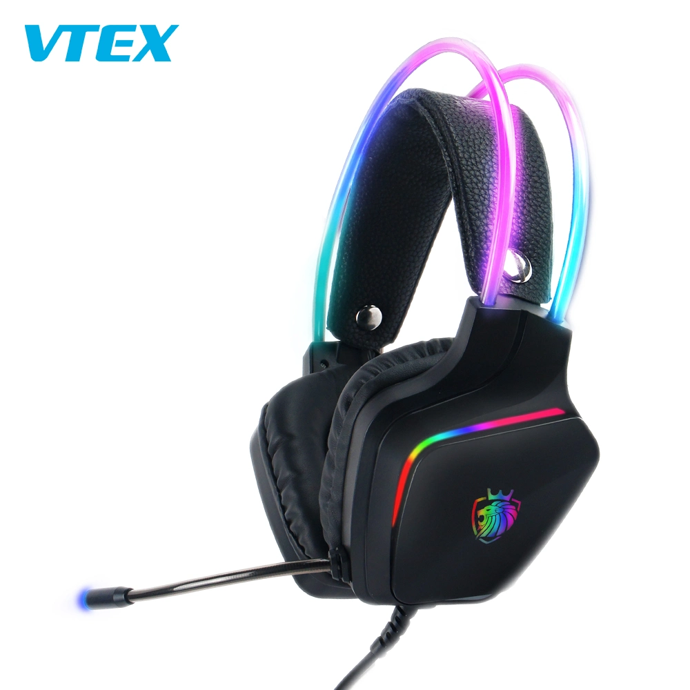 High quality/High cost performance  Noise Cancelling Wired Computer USB OEM PC Earphone Headset Headphones RGB Gamer Gaming Headset