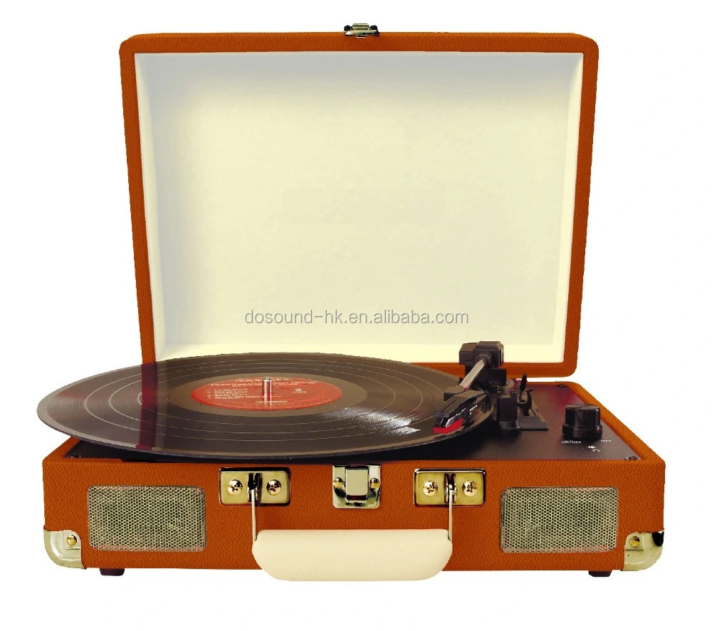 Suitcase with Turntable Player and Bluetooth Player