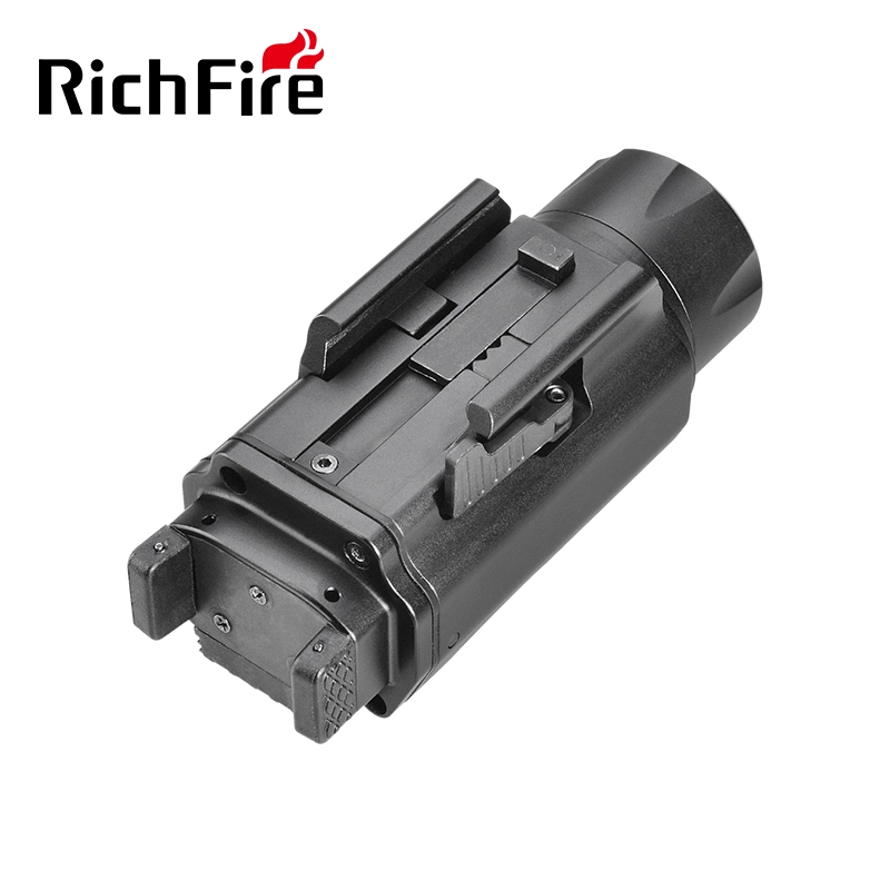 Slide Mount Mcc Weapon Flashlight Rechargeable Tactical Rail for Gun