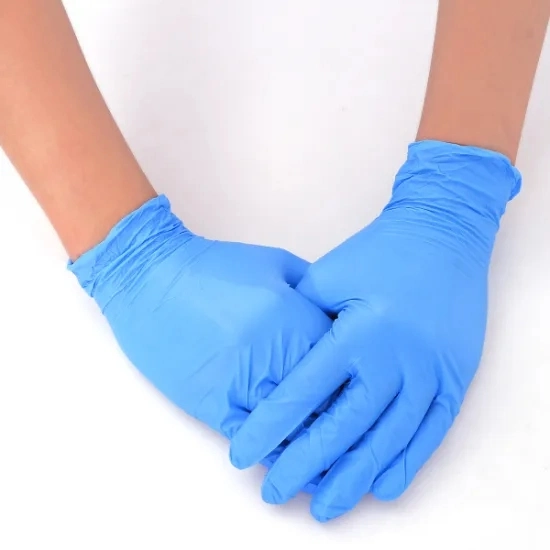 Médicos desechables de nitrilo guantes quirúrgicos estériles de PVC Latex Vinilo examen Examen libre alimentación Guantes Guantes de látex en 14683 En 455 médicos no