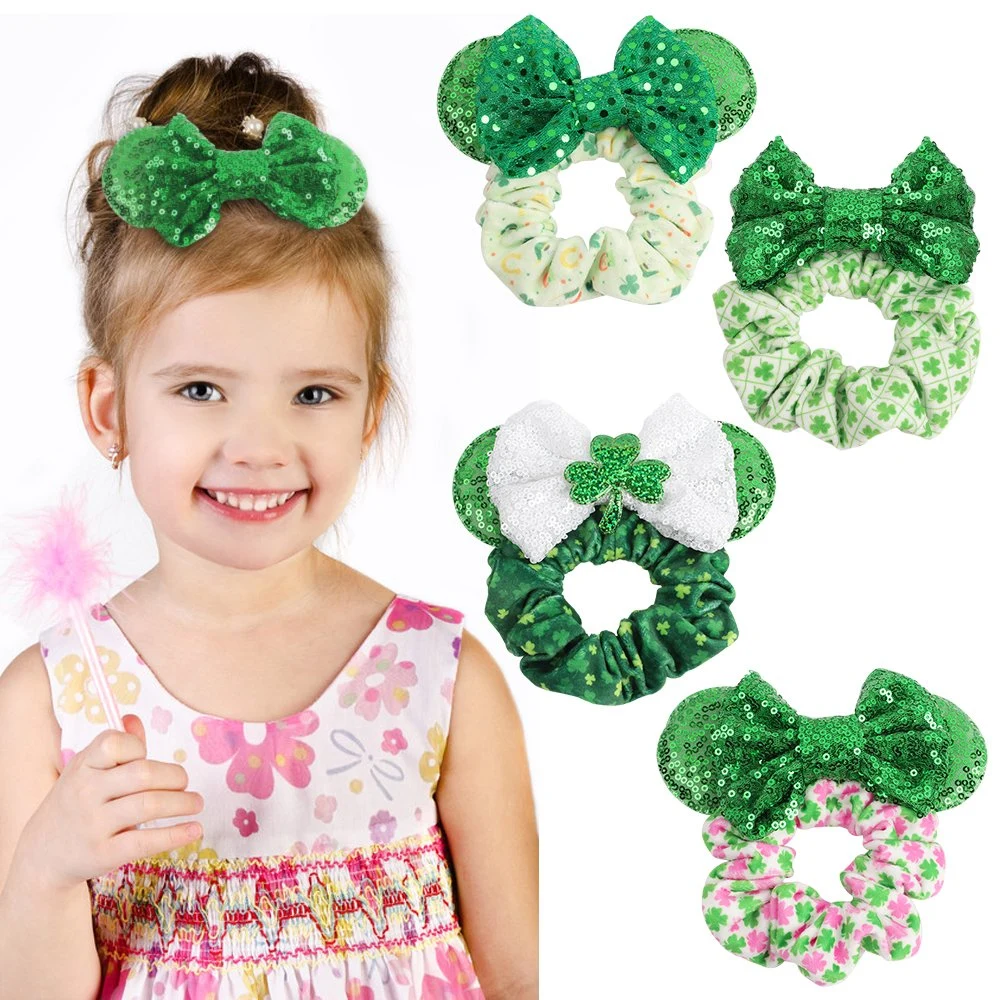 Saint Patrick Stirnband Irland Klee grüne Schleife Cartoon hat Mädchen Kinder Paillette St. Patrick 's Day Haarband Party Haarschmuck