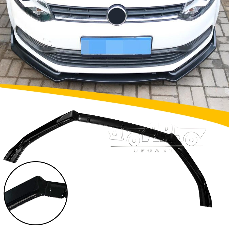 ABS Kunststoff Carbon 3 Teile Front Splitter Lip Bumper Spoiler für VW Volkswagen Polo Mk5 2011-2018