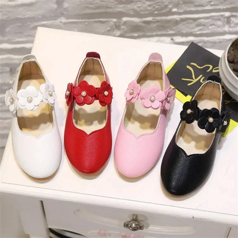 Usine Chaussures Enfants Design Décontracté Enfants Cuir Fleur Mode Mignon Filles Chaussures