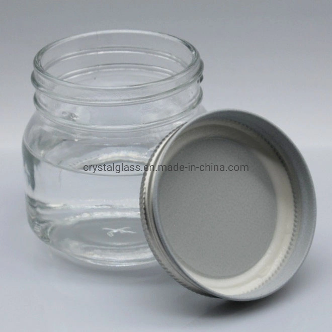 Width Mouth 8oz Mason Jar Glass Round Jam Food Storage Jar with Lids