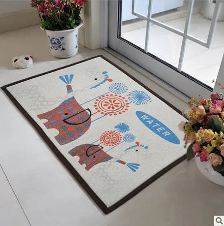 Customized Logo Flooring Carpet Entrance Door Mat with Anti-Slip PVC Backing