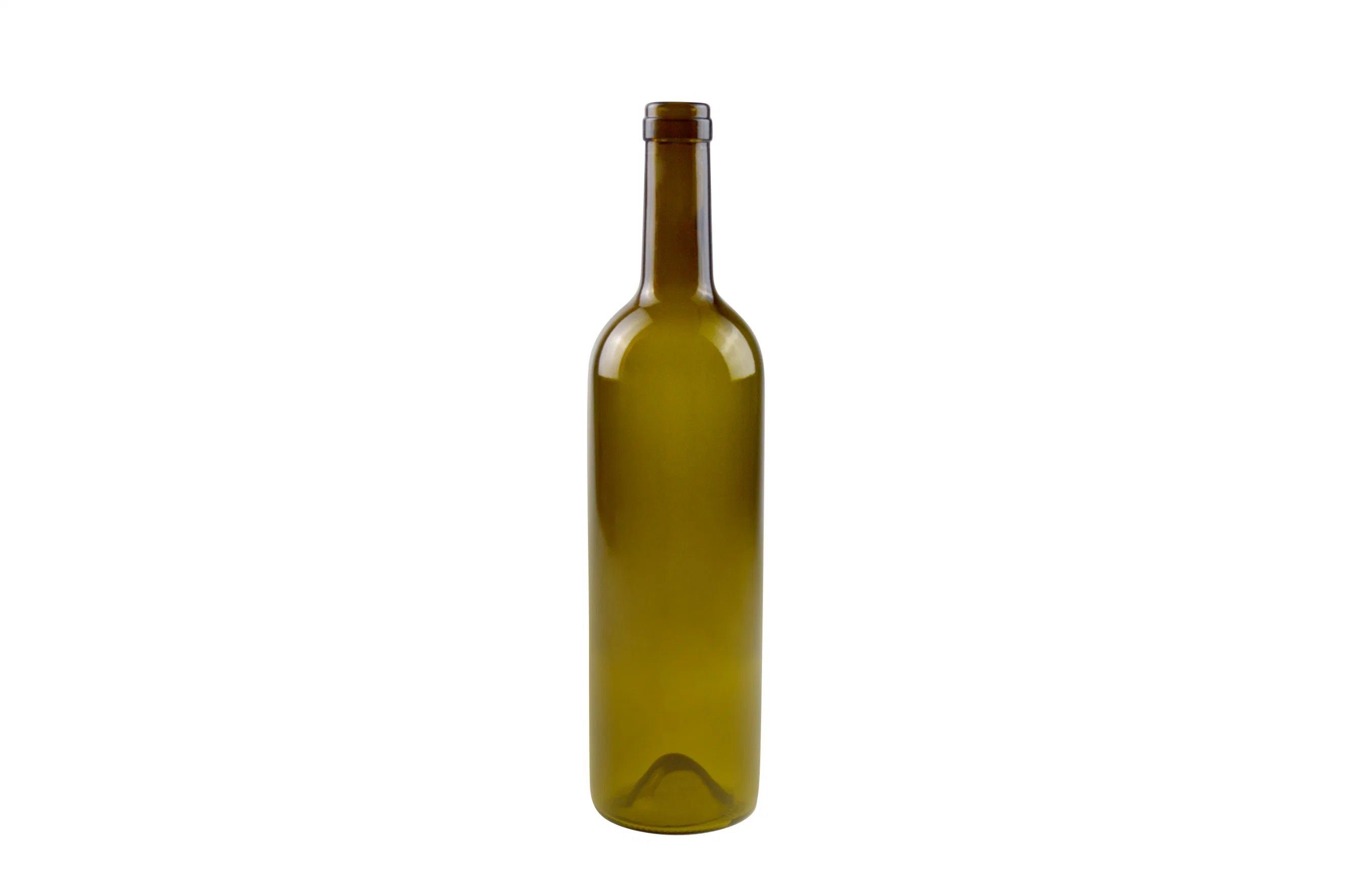 High quality/High cost performance Empty Clear Antique Dark Green Bordeaux Glass Wine Bottle