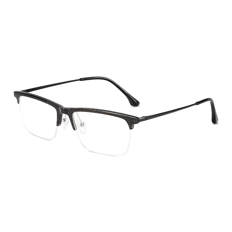 Half Rim Ultralight mit Titan Temples Carbon Fiber Optical Frame