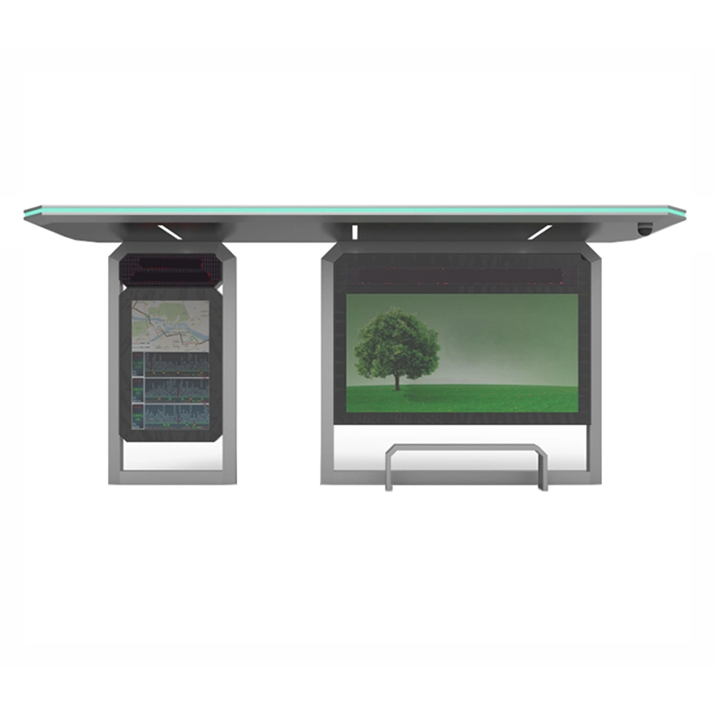 Popular Tempered Glass Bus Shelter Stainless Steel/Metal Bus Stop Shelter