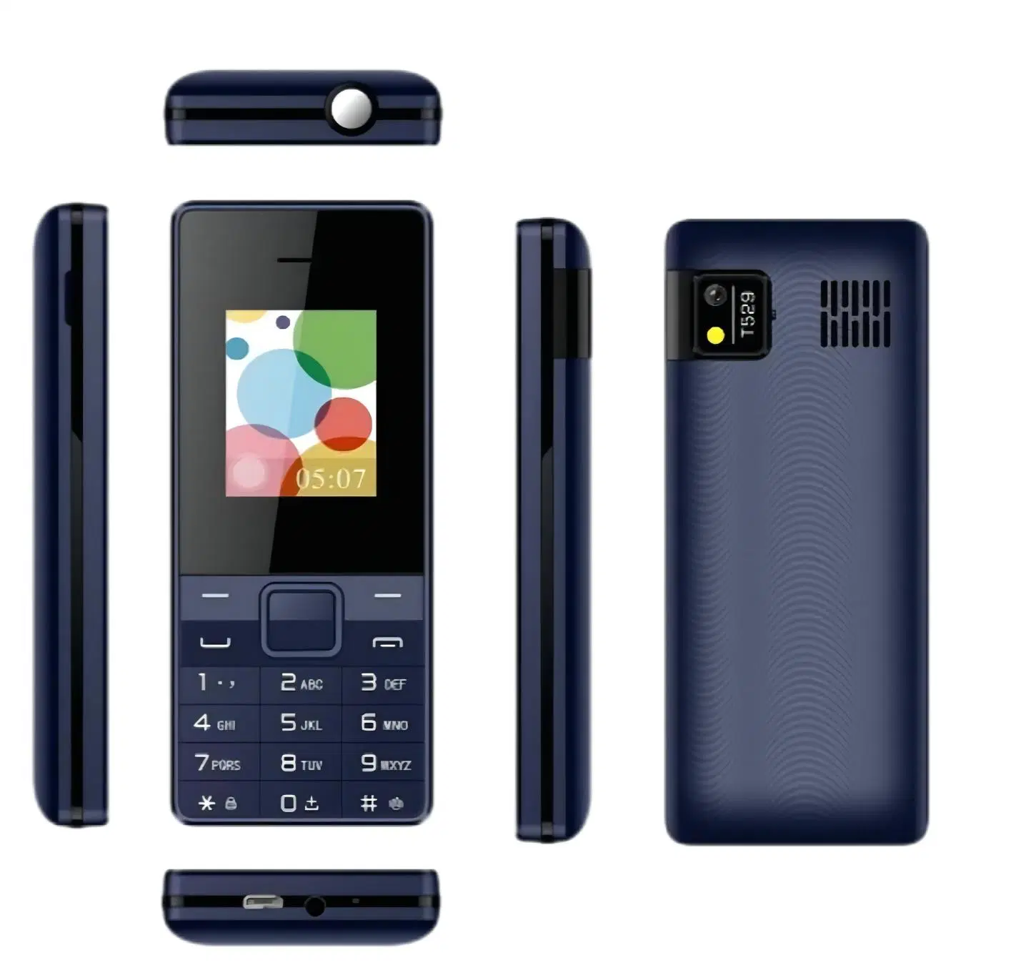 هاتف أساسي صغير اختياري من المصنع مزود بخاصية اللون مع حجم كبير البطارية
