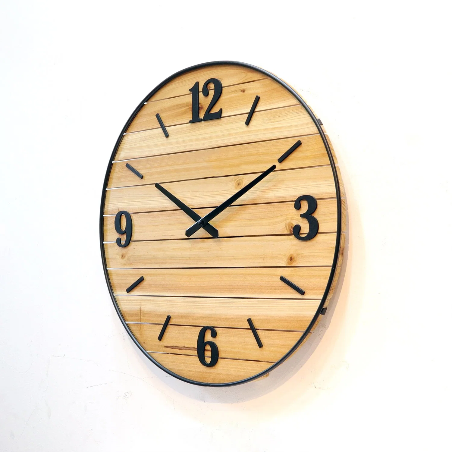 Wood European Retro Antique Gift Rustic Wooden Room Decoration Wall Clock