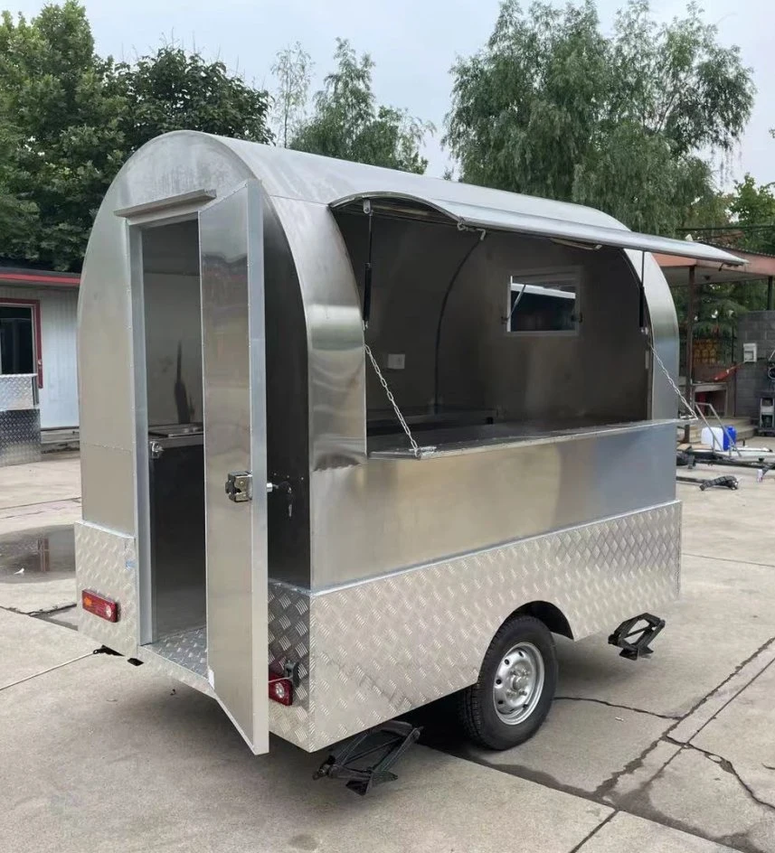 Sintoniza la comida de acero inoxidable Tráiler completamente equipadas Kiosco Móvil de Alimentos