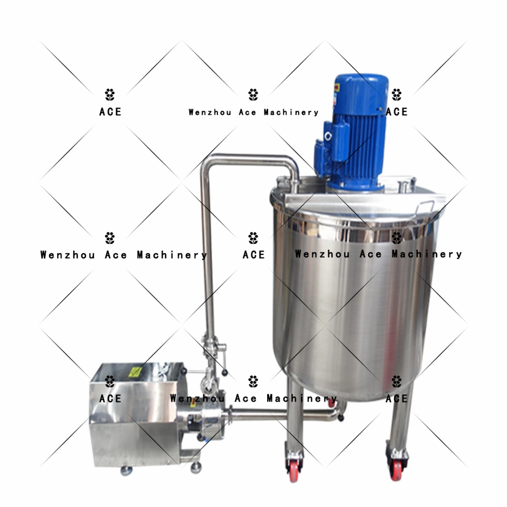 Pressão líquida química Depósito de mistura industrial aquecido em aço inoxidável com Raspador