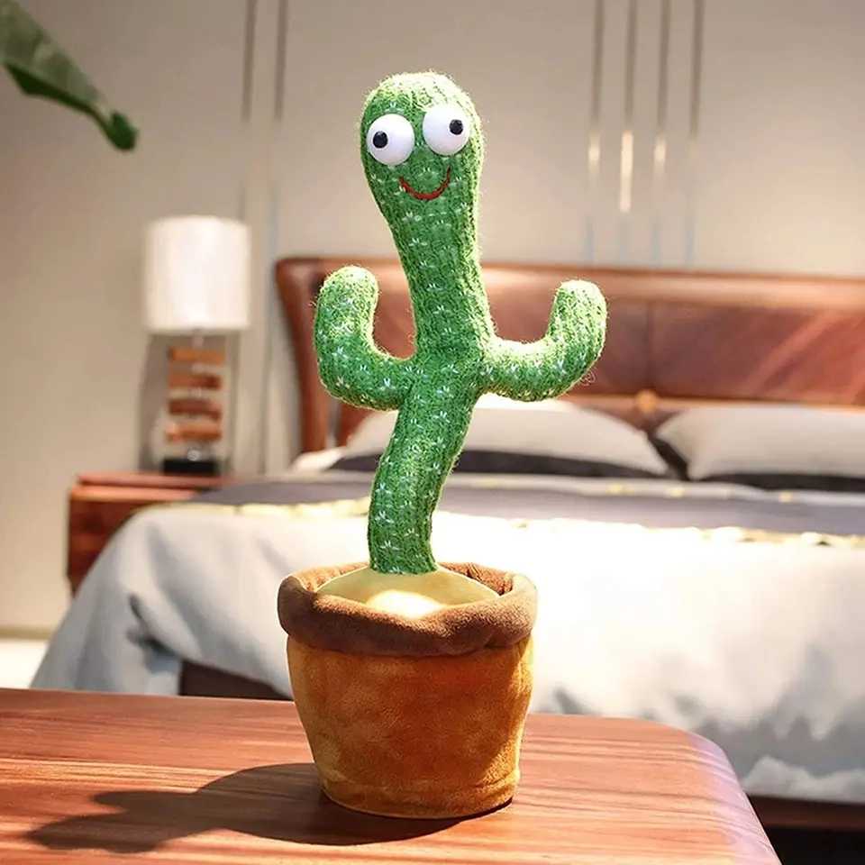 Adorable bourre de fleurs Sing Dancing Cactus Toy kawaii animaux farcis Peluche Cactus de Soft Toys